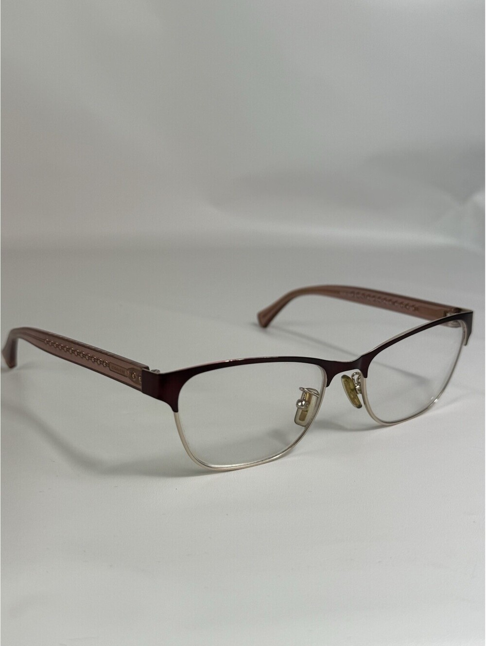 Coach HC5067 Womens Metal Eyeglass Frame 9235 Satin Burgundy Gold 53-17
